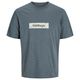 Jack&Jones T-Shirt JORSPLIT BRANDING blaugrau XXL