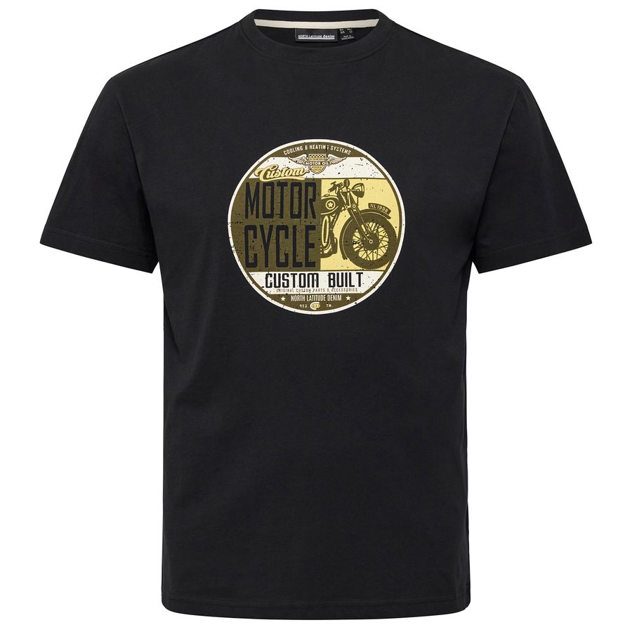 North Latitude T-Shirt XXL schwarz Motorrad-Print