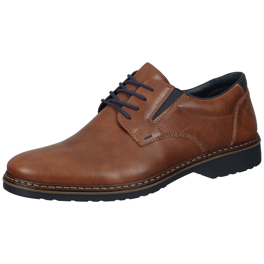 Rieker Antistress Schnürschuh elegant Leder cognac