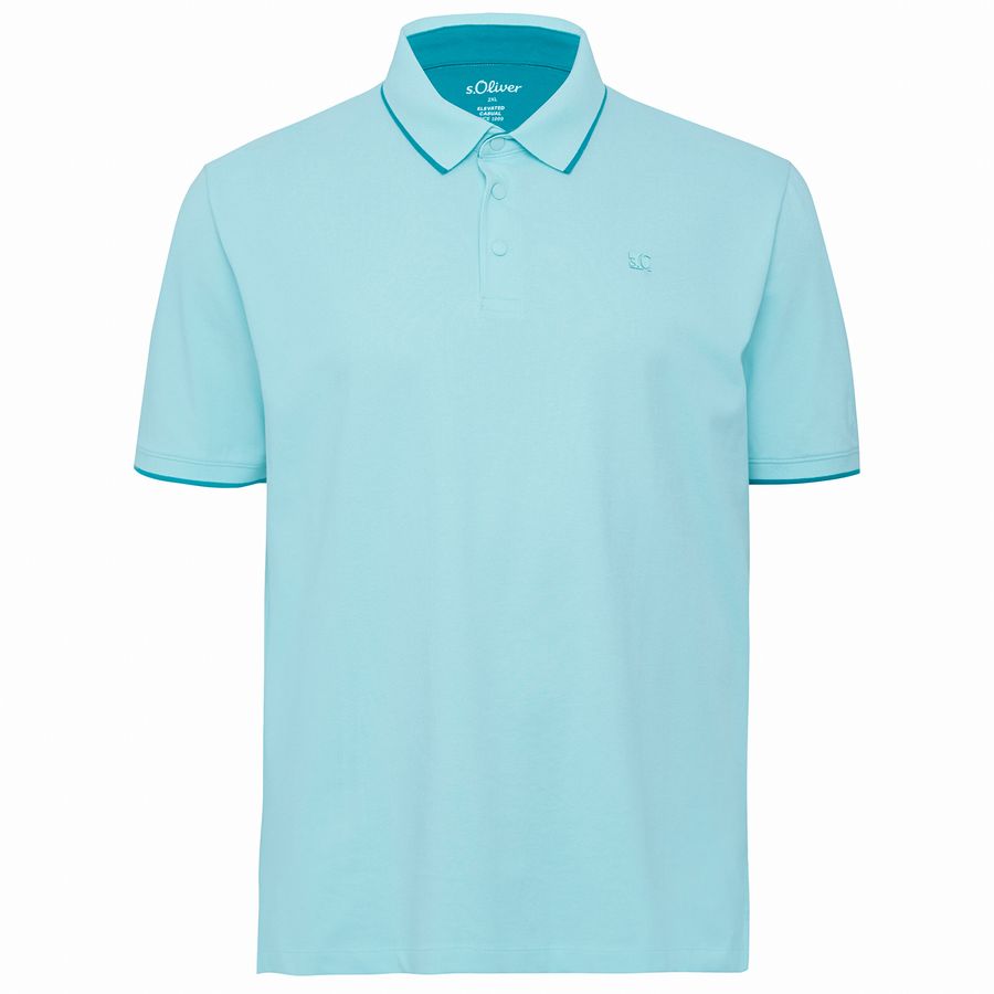 s.Oliver Stretch-Poloshirt XXL modisch mintblau