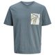 Jack&Jones T-Shirt XXL blaugrau Brusttasche JORSPLIT