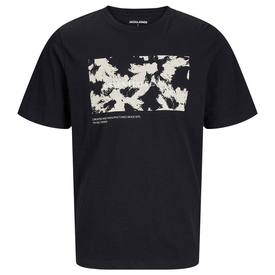 Jack&Jones XXL T-Shirt schwarz Floralprint JJJEFF