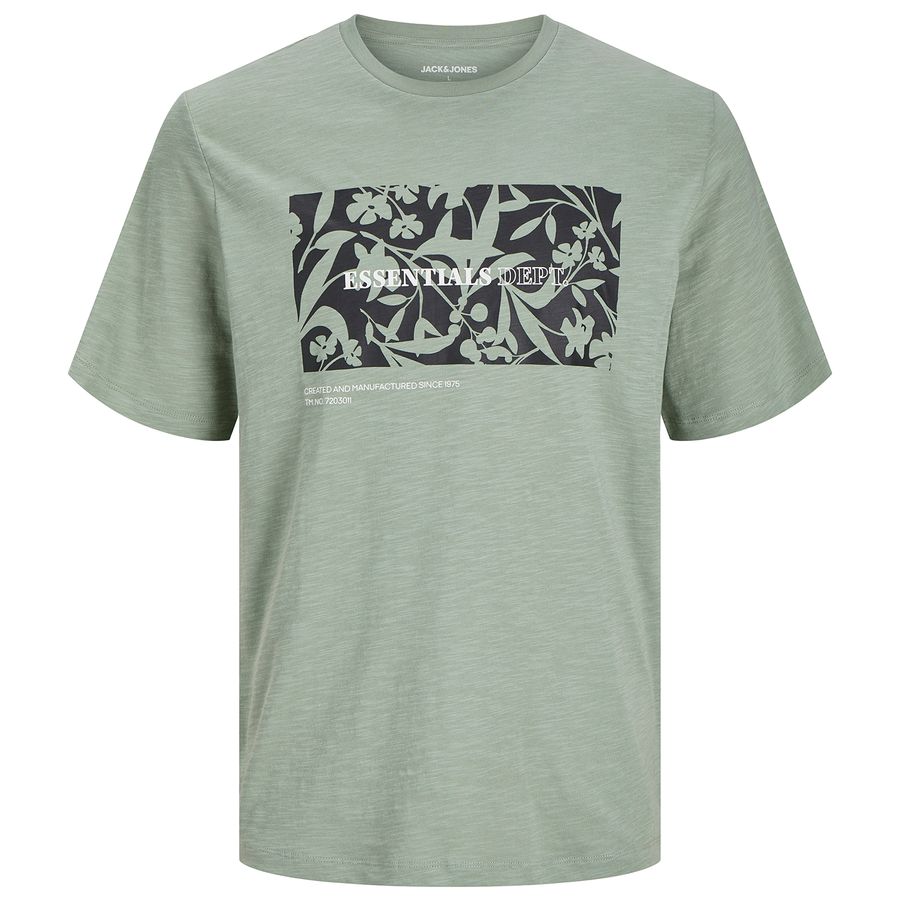 Jack&Jones XXL T-Shirt salbeigrün Floralprint JJJEFF