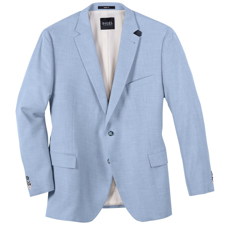 Digel Sakko Leinen-Look hellblau melange Ezzo-G XXL