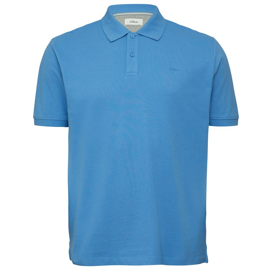 s.Oliver Basic Poloshirt himmelblau Übergröße