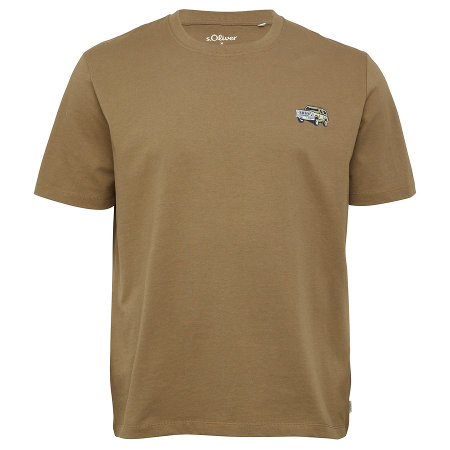 s.Oliver T-Shirt Ford® Detail hellbraun Übergröße
