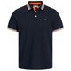 Jack&Jones Poloshirt XXL nachtblau/neon JJEPAULOS Jack&Jones Poloshirt XXL nachtblau/neon JJEPAULOS
