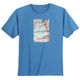 Ragman Übergrößen T-Shirt blau Palmen-Frontprint Ragman Übergrößen T-Shirt blau Palmen-Frontprint