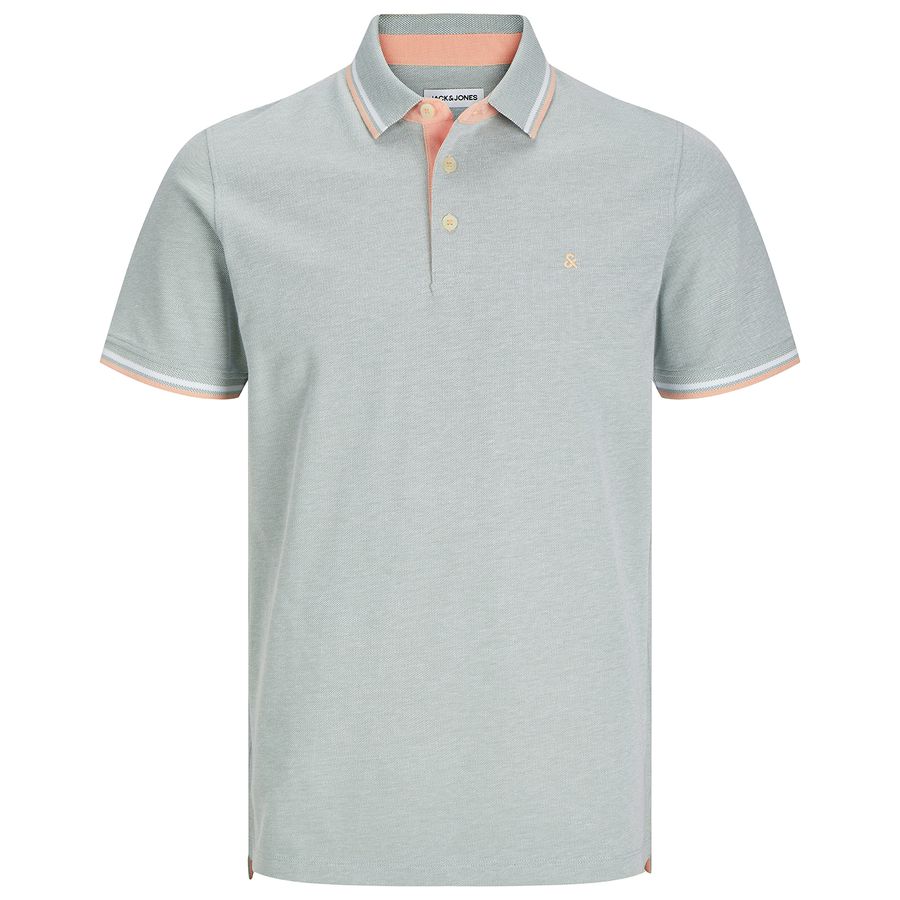 Jack&Jones Polo XXL blassgrün melange JJEPAULOS