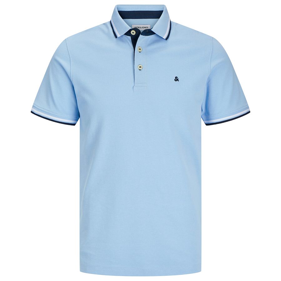 Jack&Jones Polo XXL himmelblau melange JJEPAULOS