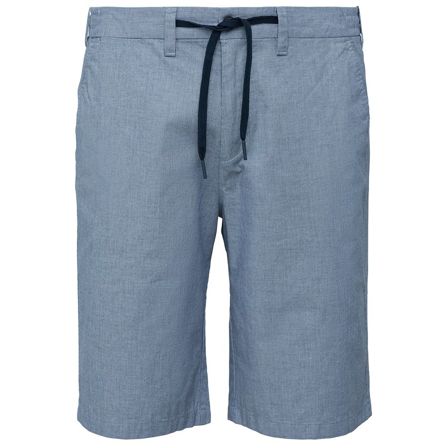 s.Oliver XXL Chinoshorts navy-weiß Gummibund Muster