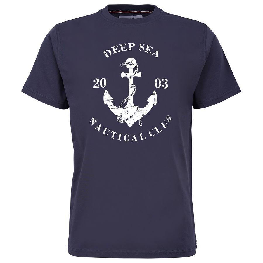 Brigg Stretch T-Shirt Übergröße navy NAUTICAL CLUB