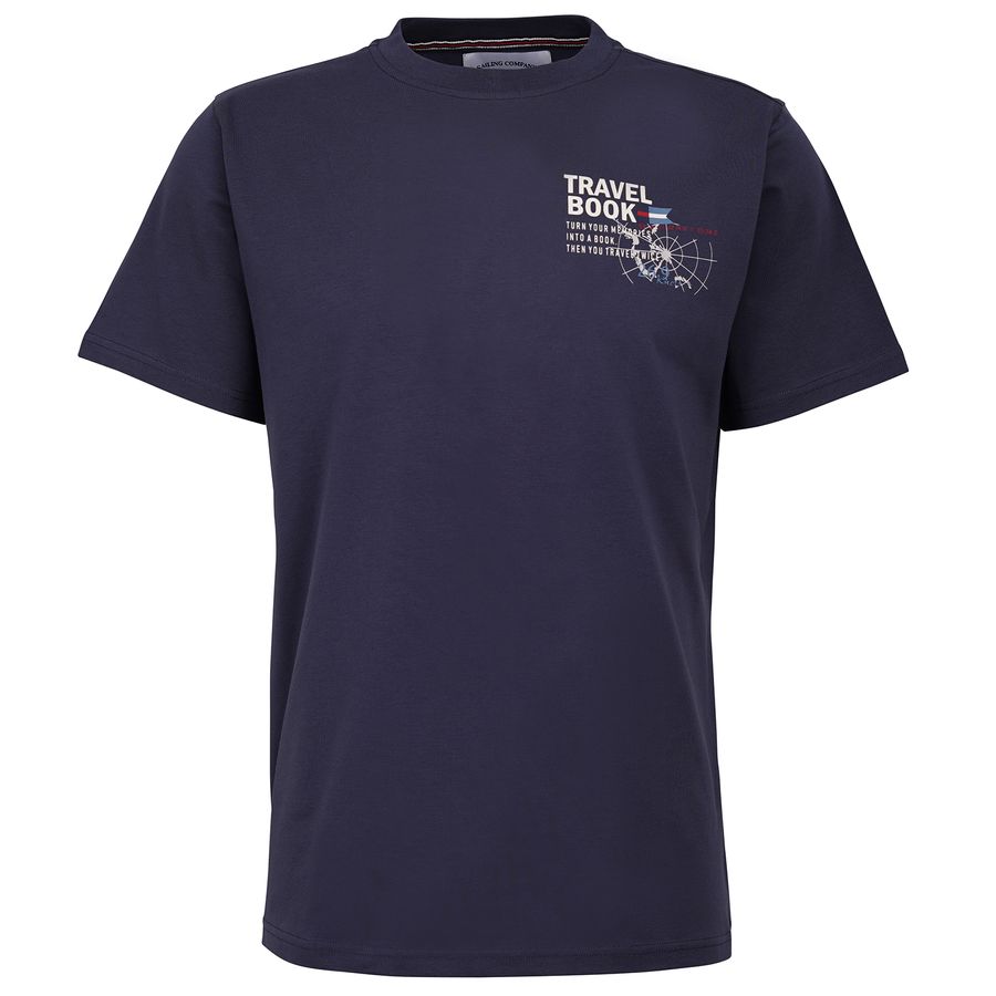 Brigg Stretch T-Shirt Übergröße navy TRAVELBOOK