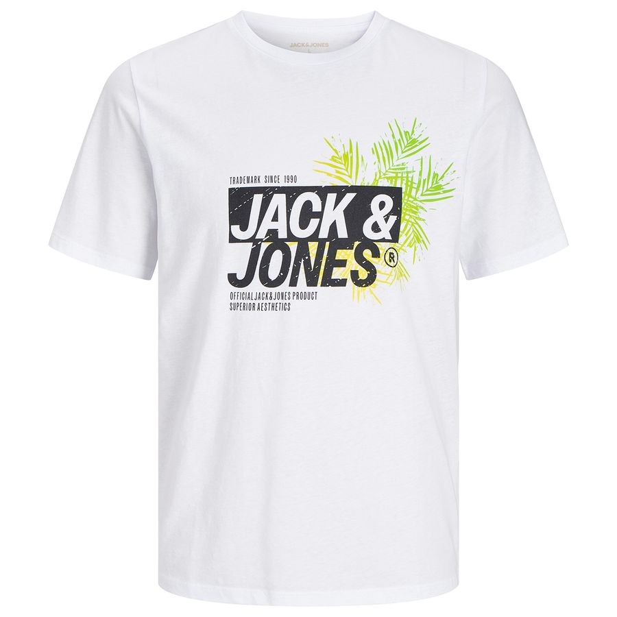 Jack&Jones T-Shirt weiß XXL JJJAXON Frontprint