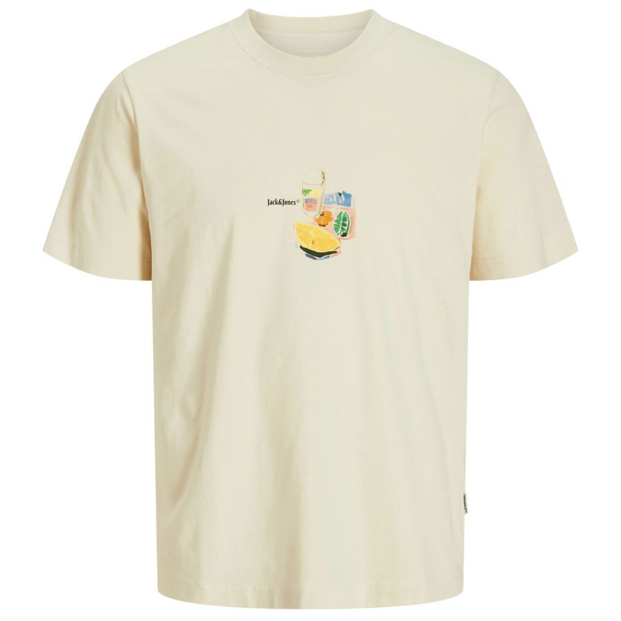 Jack&Jones T-Shirt XXL JORVARENNA creme Frontprint