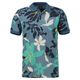 Lerros Poloshirt XXL floral Muster rauchblau-türkis