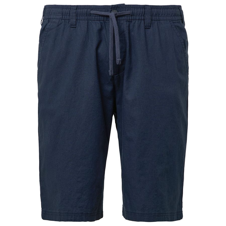 s.Oliver XXL Chino-Bermuda navy Gummibund Leinen