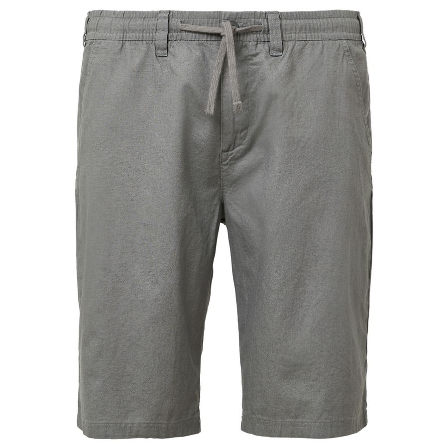 s.Oliver XXL Chino-Bermuda grau Gummibund Leinen