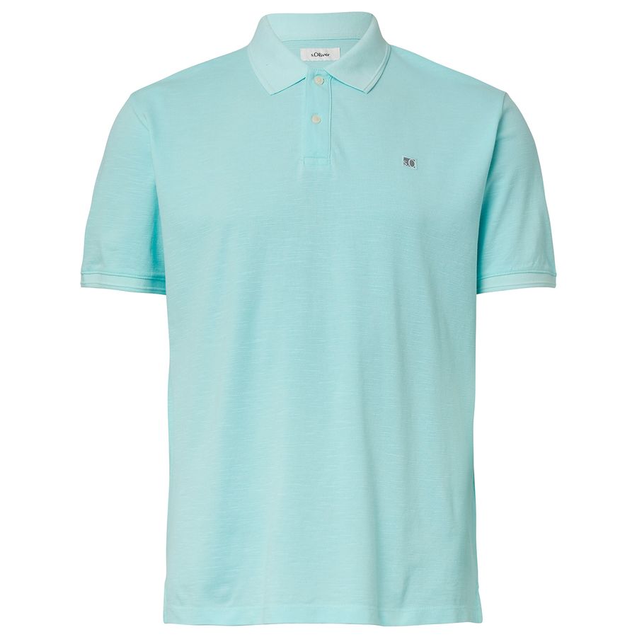 s.Oliver Stretch-Poloshirt XXL Struktur mintblau