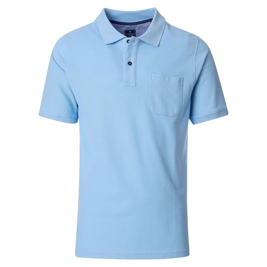 Redmond Basic Poloshirt hellblau Übergrößen
