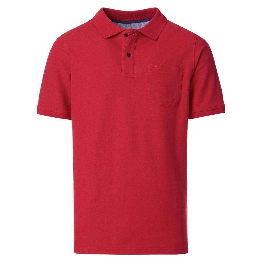 Redmond Basic Poloshirt rot Übergrößen