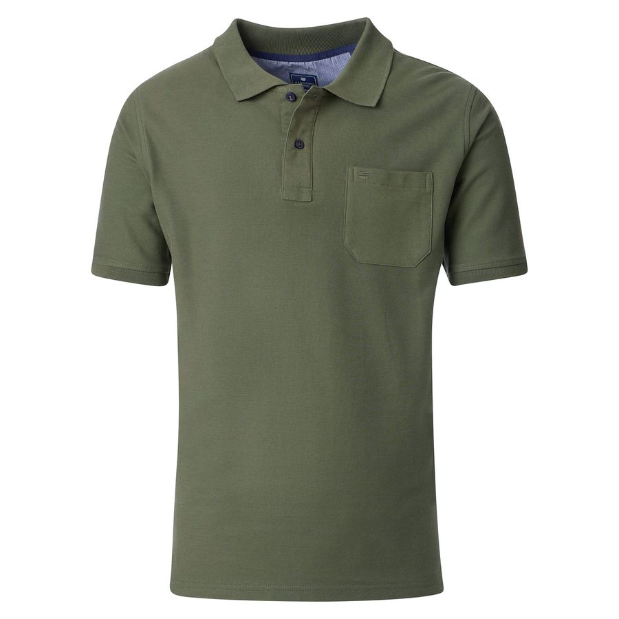 Redmond Basic Poloshirt oliv Übergrößen
