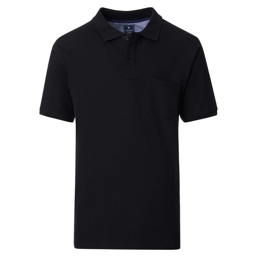 Redmond Basic Poloshirt schwarz Übergrößen