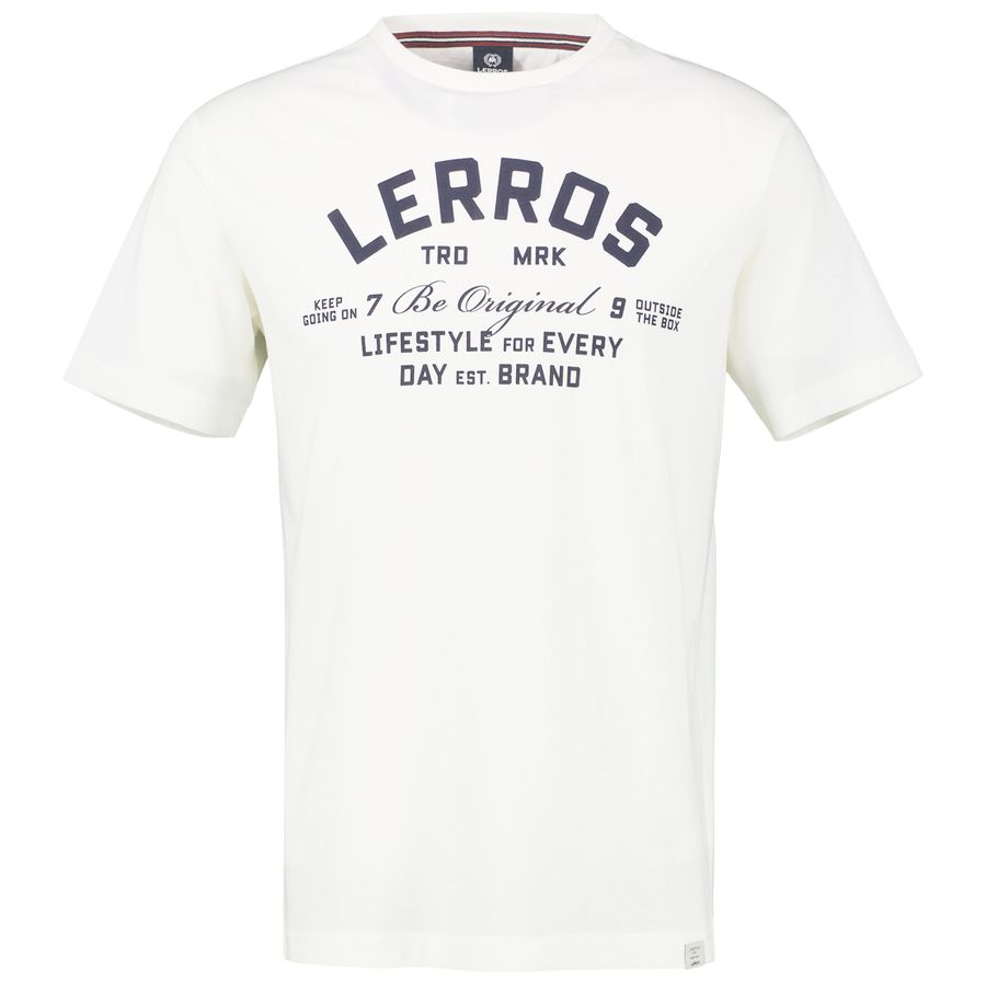 Lerros Übergrößen T-Shirt weiß Logoprint