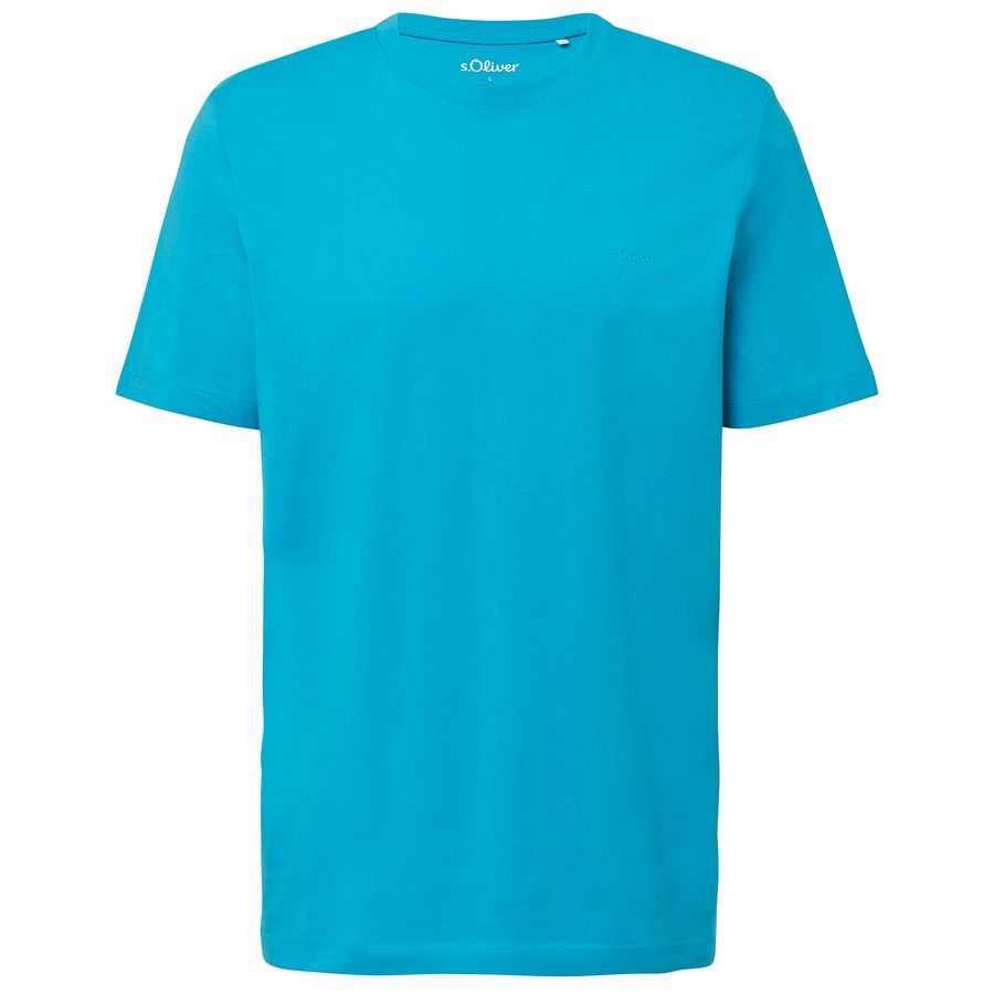 s.Oliver Übergröße Basic T-Shirt türkisblau