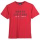 North Latitude T-Shirt rot Übergröße Logoprint