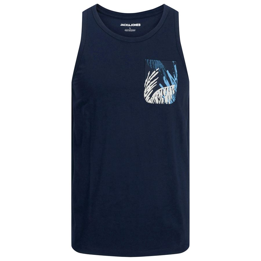Jack&Jones Tanktop XXL JJHAWAII navy Brusttasche