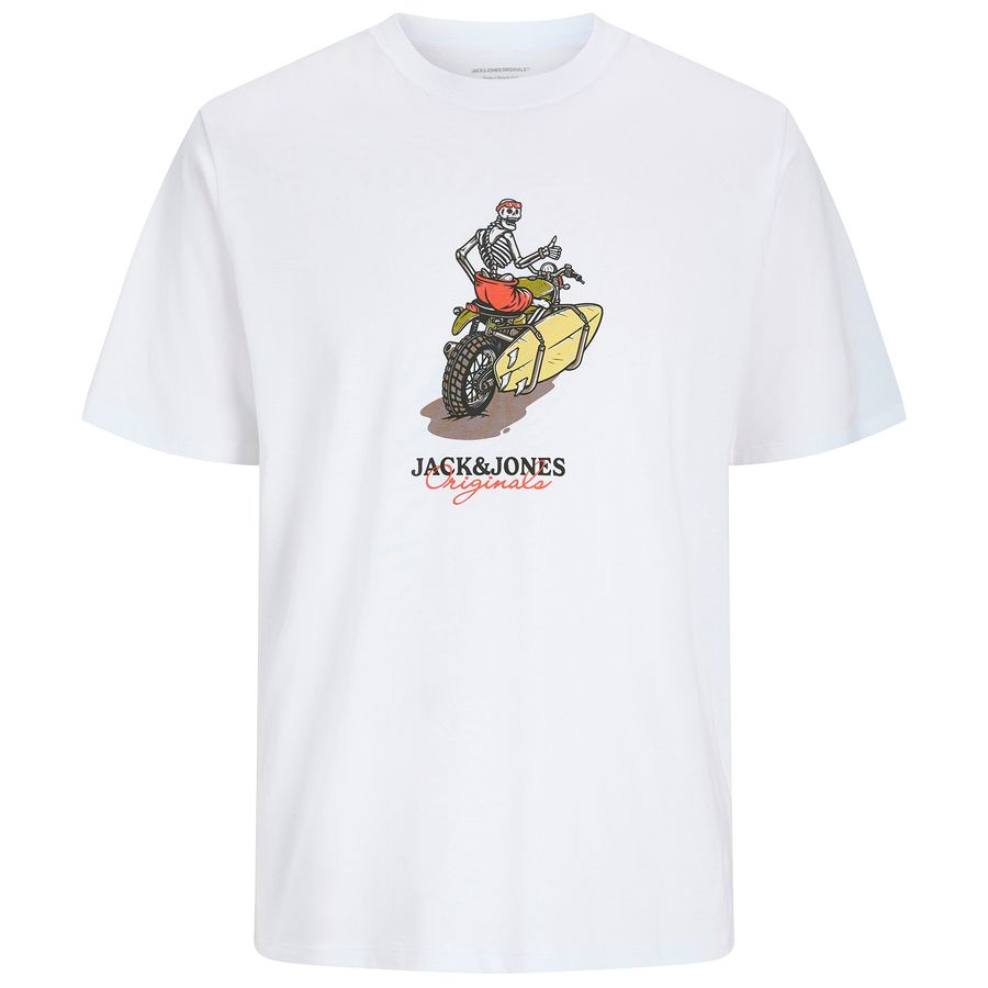 Jack&Jones T-Shirt XXL weiß Totenkopfprint JORSKULL