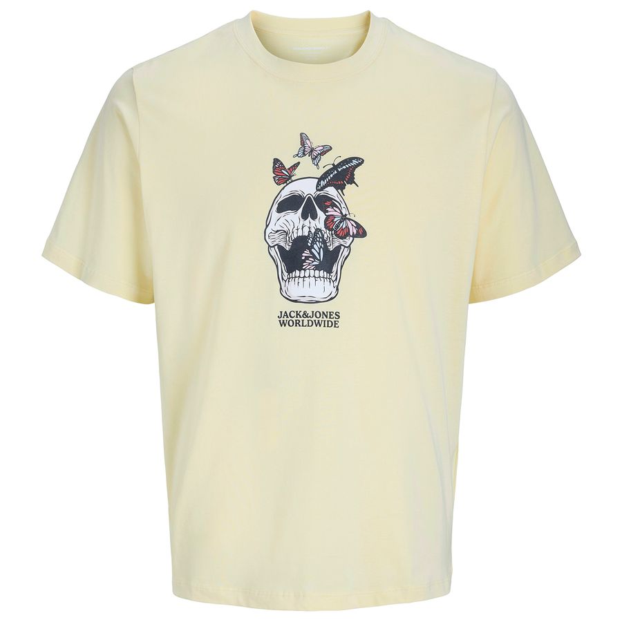 Jack&Jones T-Shirt XXL gelb Totenkopfprint JORSKULL