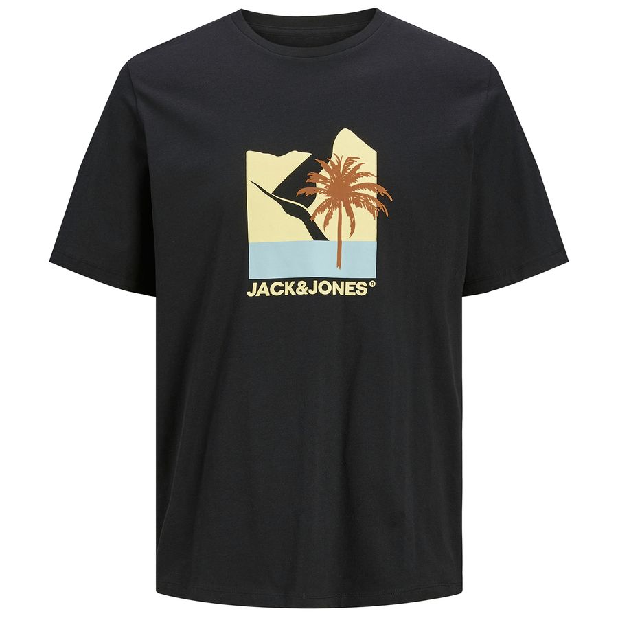 Jack&Jones T-Shirt XXL schwarz Palmenprint JJBARBADOS