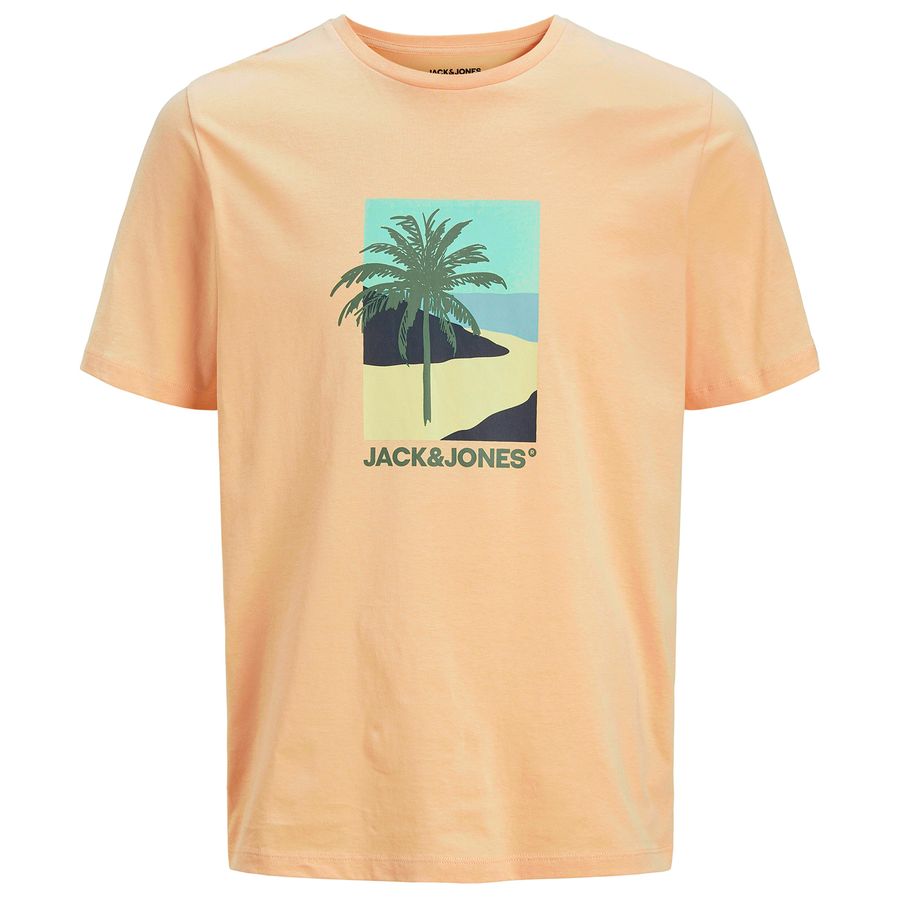Jack&Jones T-Shirt XXL apricot Palmen JJBARBADOS