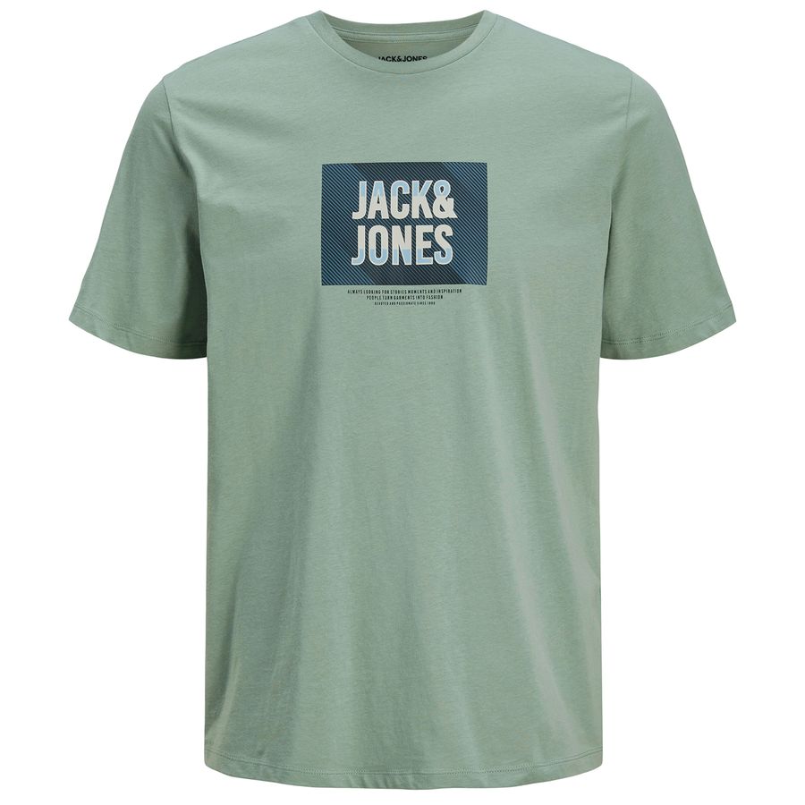 Jack&Jones T-Shirt XXL salbeigrün Logoprint JJHUDSON