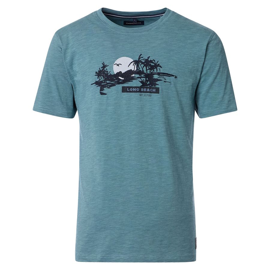 CasaModa XXL T-Shirt mintgrün gestreift modisch