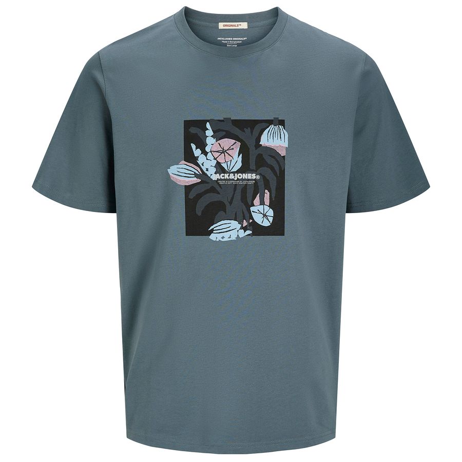 Jack&Jones XXL T-Shirt blaugrau Floral JORALMERIA