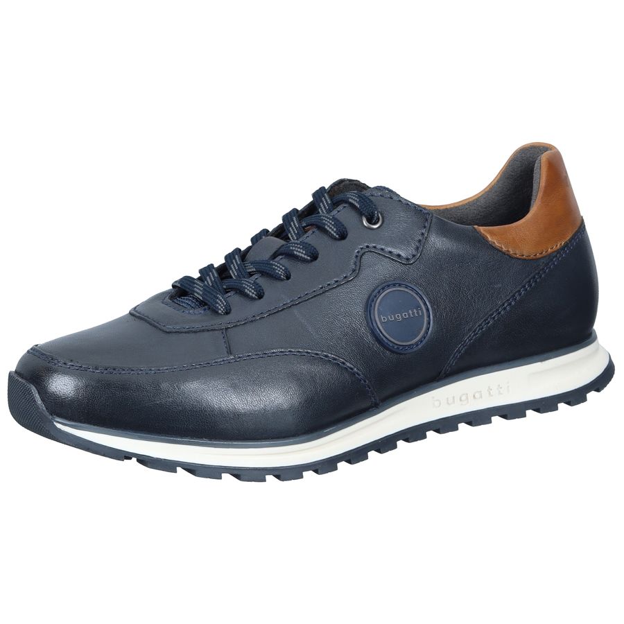 Bugatti Denim Leder-Sneaker dunkelblau sportlich