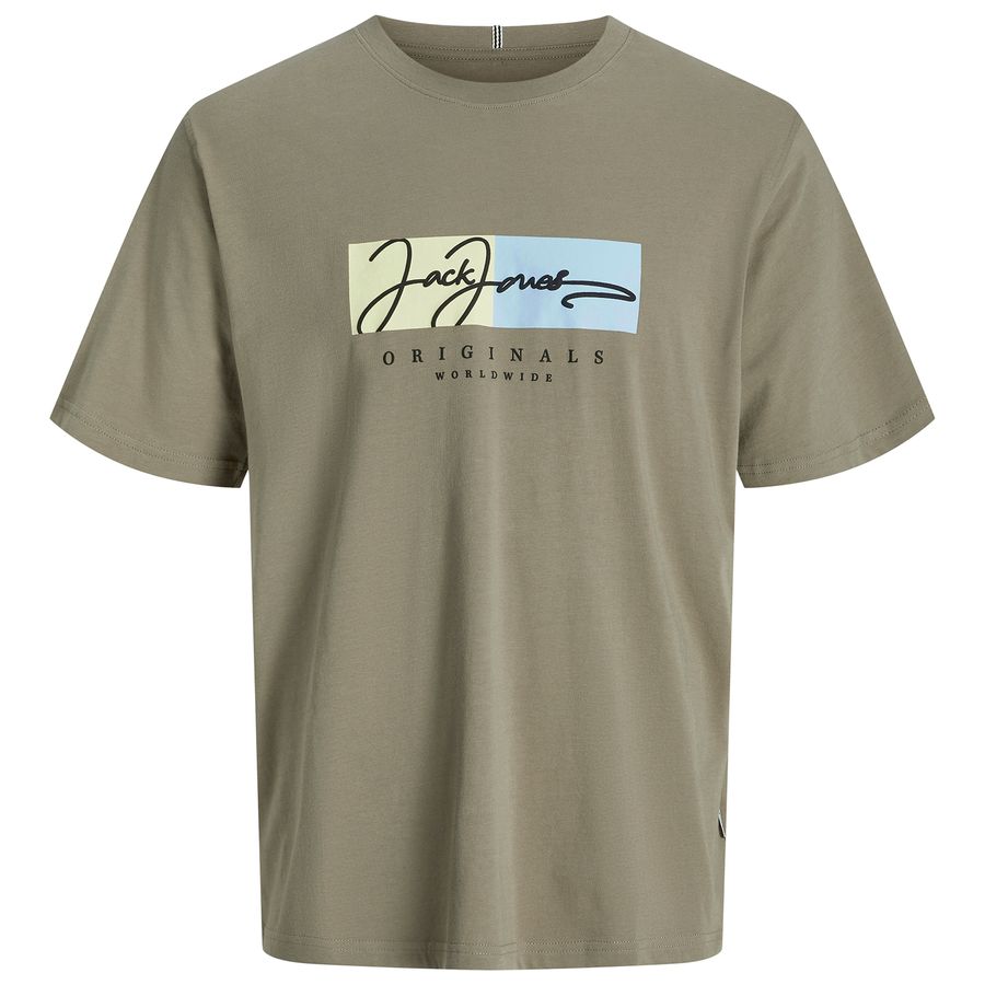 Jack&Jones Übergrößen T-Shirt khaki Frontprint