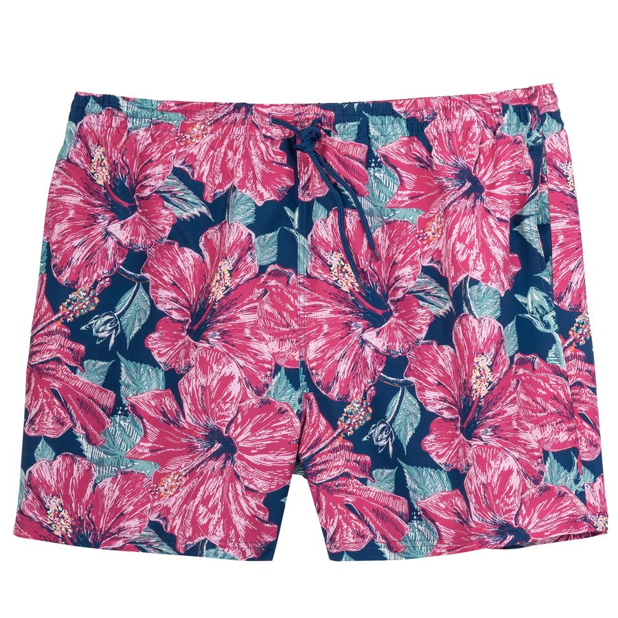 Bellonda Badeshorts Hawaiimuster pink-blau XXL