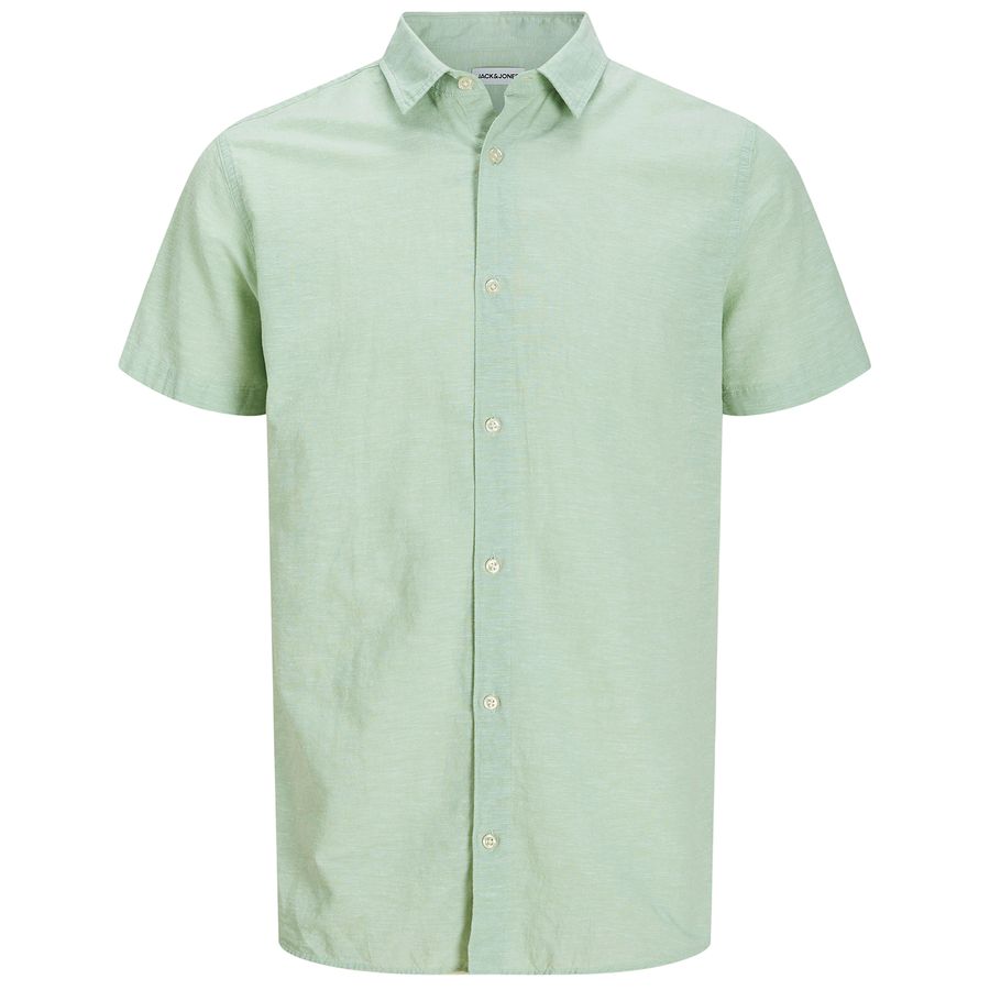 Jack&Jones Kurzarmhemd XXL salbeigrün Leinen JJEBREEZE
