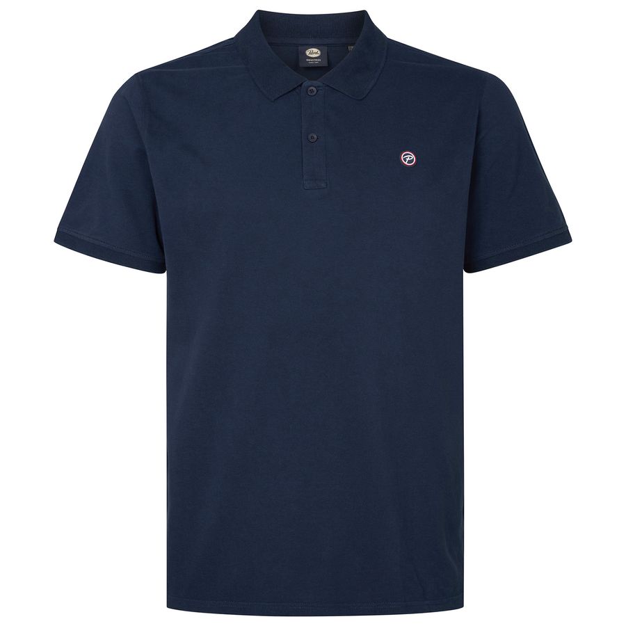 Petrol Industries Übergrößen Basic-Poloshirt navy