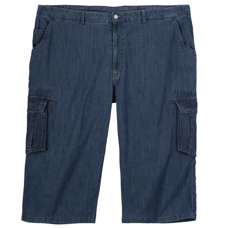Luigi Morini Cargo-Caprihose Übergröße dunkelblau