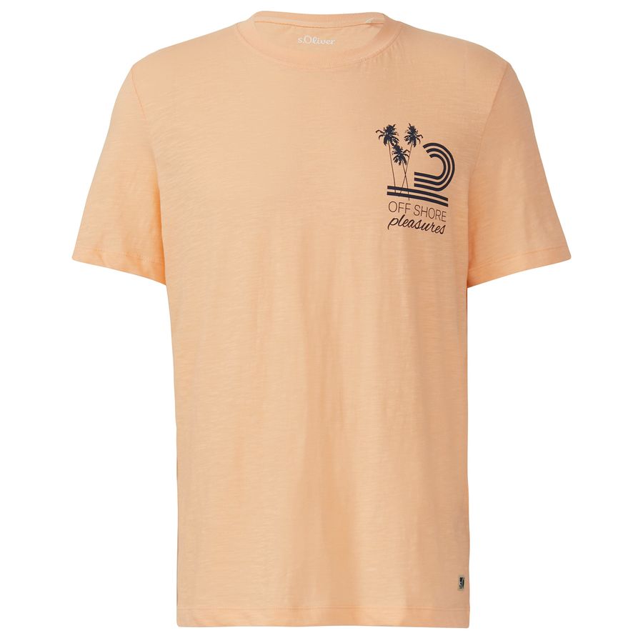 s.Oliver XXL T-Shirt Frontprint modisch lachs