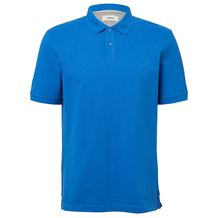 s.Oliver Basic-Poloshirt Übergröße blau