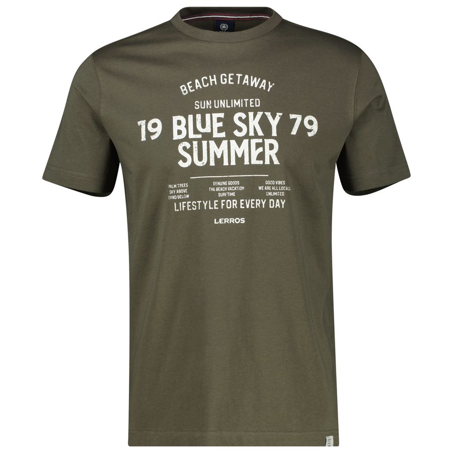 Lerros XXL T-Shirt Blue Sky Summer dunkeloliv