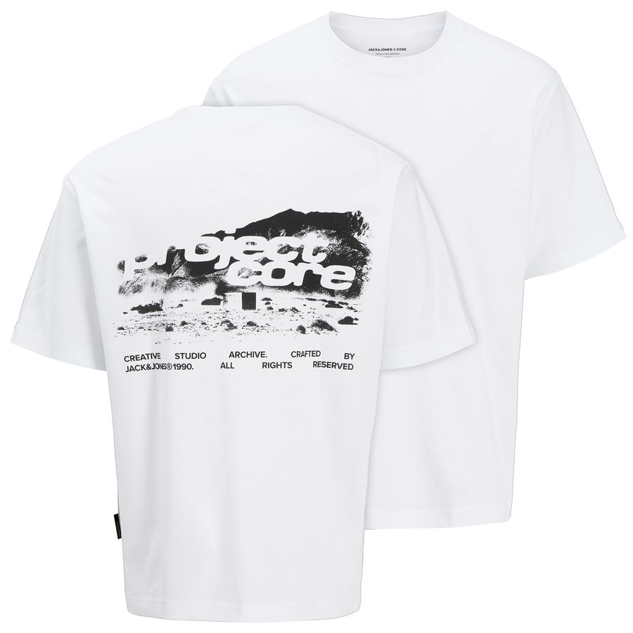 Jack&Jones XXL T-Shirt Rückenprint weiß JCOSAGO