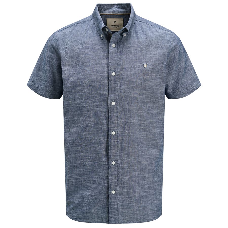 Jack&Jones Kurzarmhemd XXL JPRBLUSUMMER blau melange