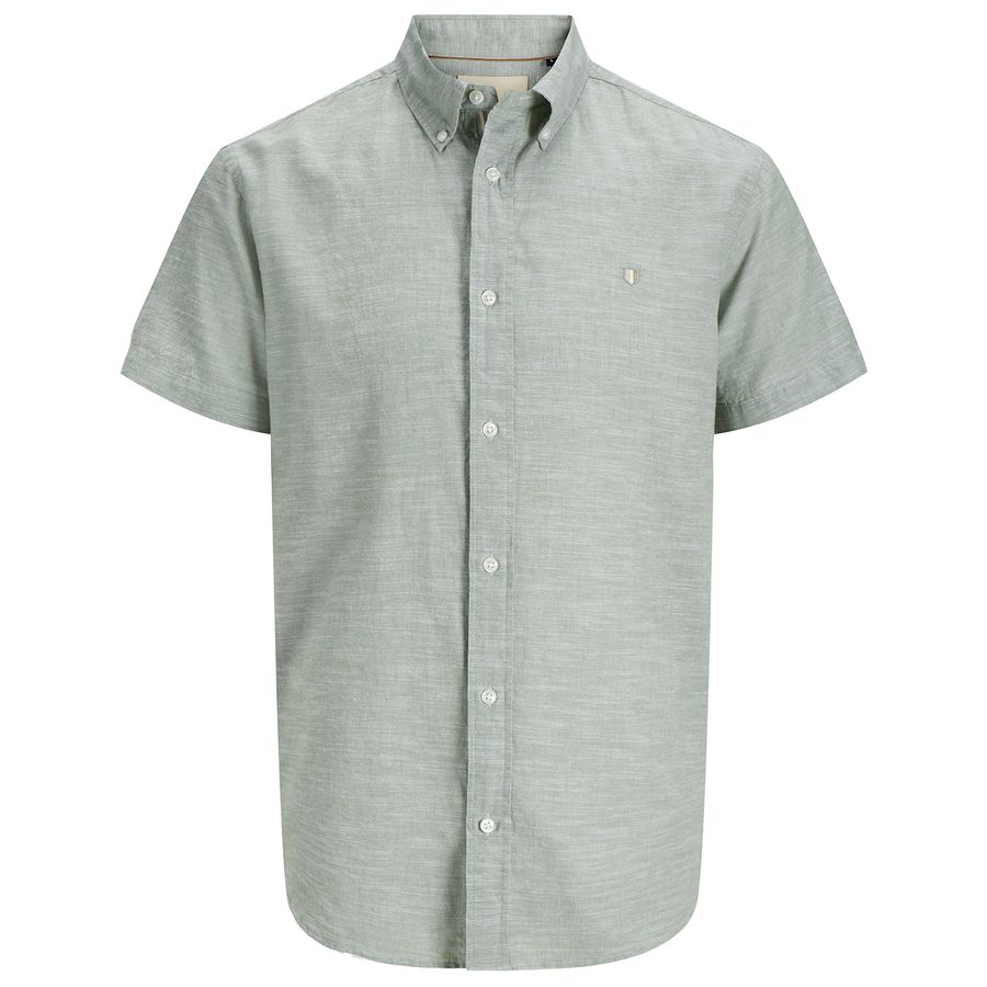 Jack&Jones Kurzarmhemd XXL JPRBLUSUMMER grün melange